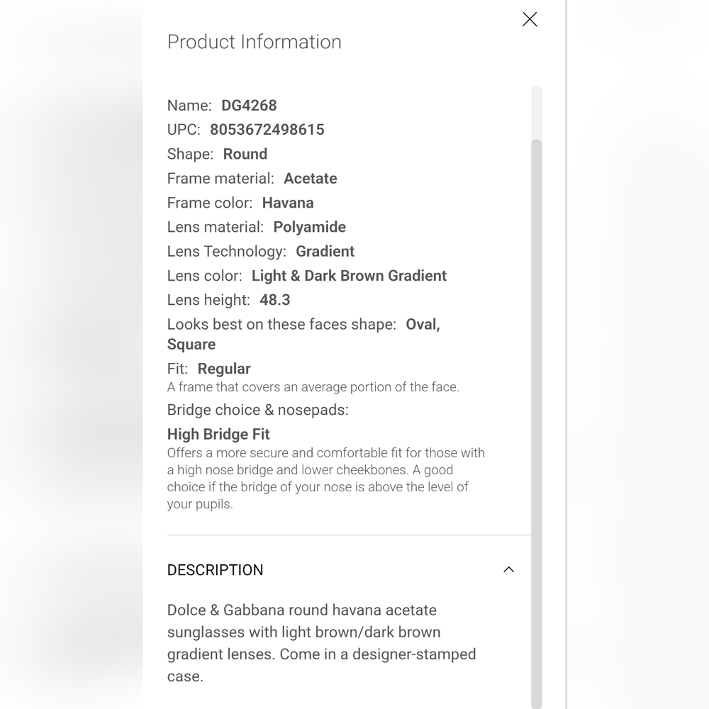 DOLCE & GABBANA DG4268 Havana Sunglasses w case - Picture 5 of 9